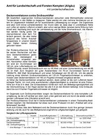 Artikel vom Amt für Landwirtschft - Deckenventilatoren contra Großraumlüfter