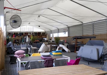 Garden furniture winter camp - leave them dry in winter with industrial circulation fans from Fenne KG